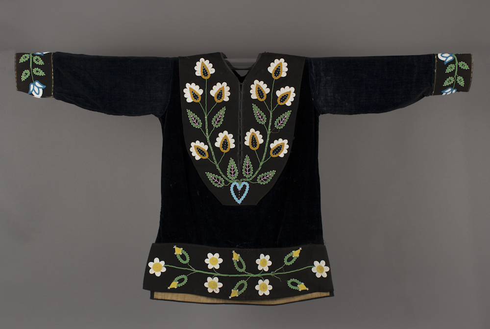 The People's History of Costume… An Ojibwa Man's Beaded Hide Shirt (c.  1890)…..decorated …